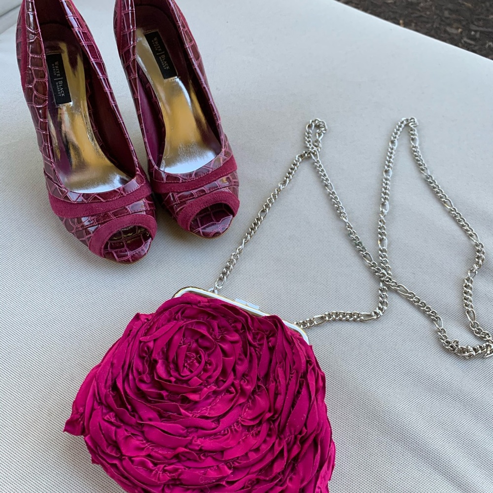 Beautiful pumps with matching clutch